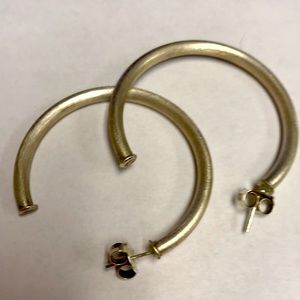 Sheila Fajl sterling silver matte pierced earrings